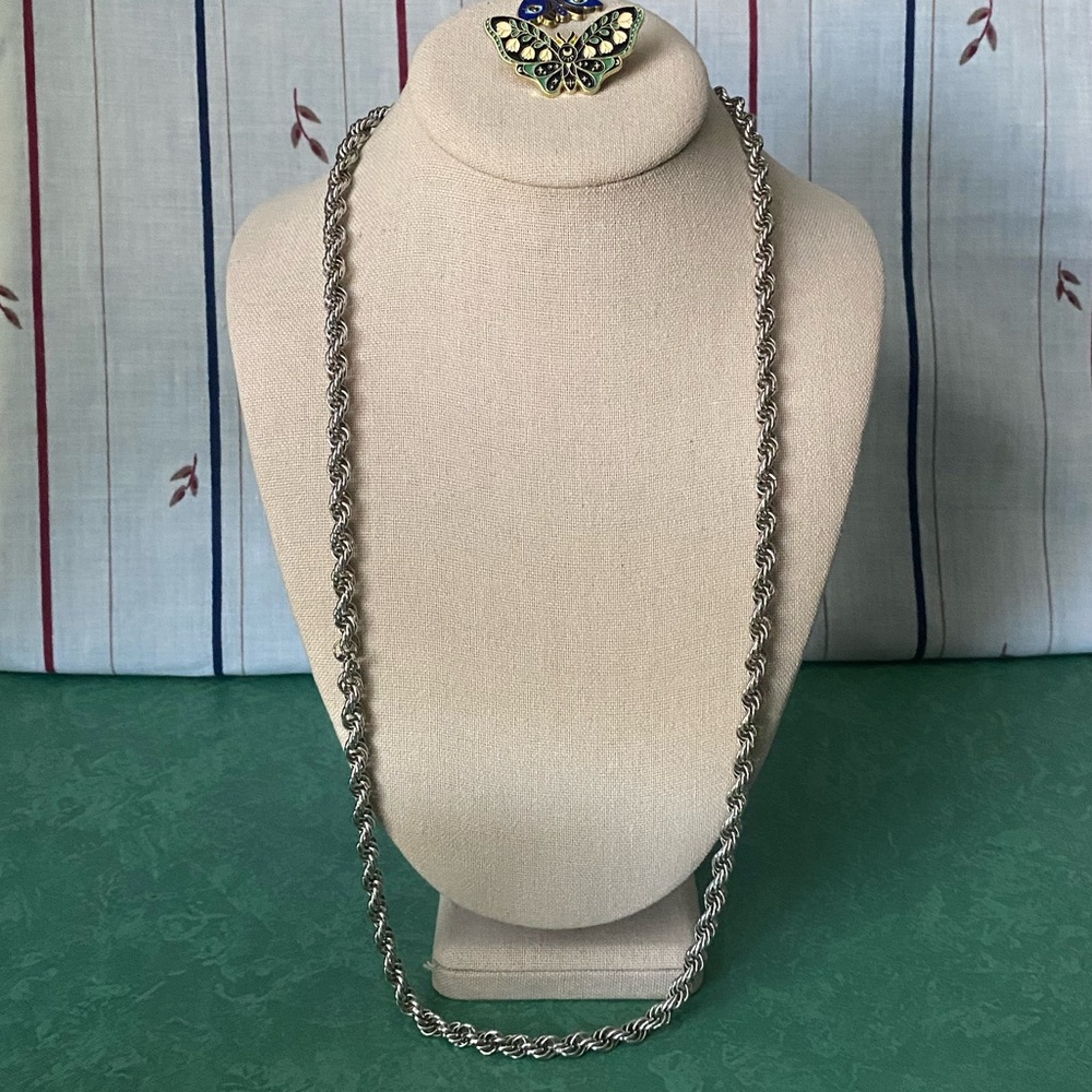 Monet Silver Tone Chain Necklace - 94